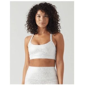 Glyder Lotus Bra: White Royal Tide Print